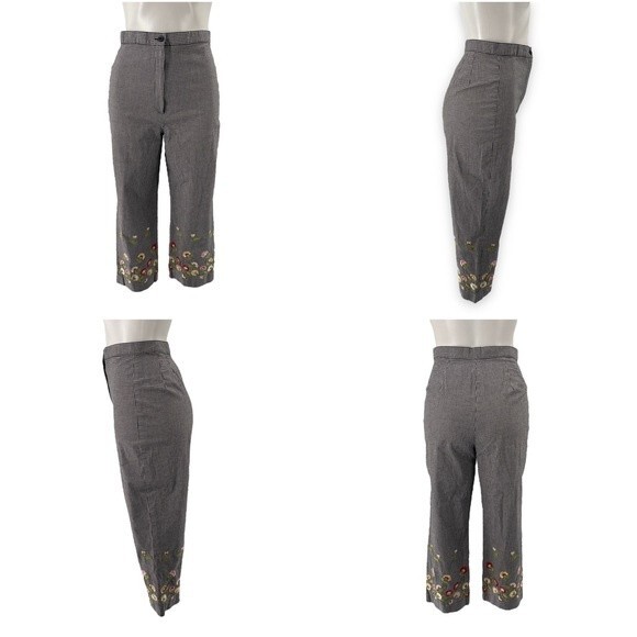 VINTAGE Larry Levine Sport Stretch matching pant suit - blouse / pants sz 8 - Picture 4 of 12